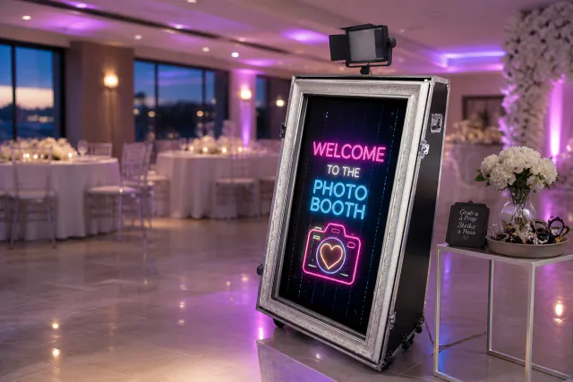 Magic Selfie Mirror — illustrative event setting